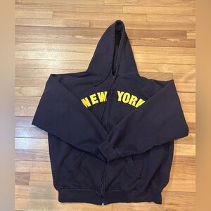 R.A.G Vintage New York Sweatshirt Hoodie Zip Up  Lg Jacket Y2K P3